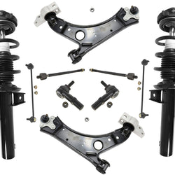 Puntales de resorte helicoidal solo con brazos de control de acero soldado para Audi A3 06-13, 10 piezas