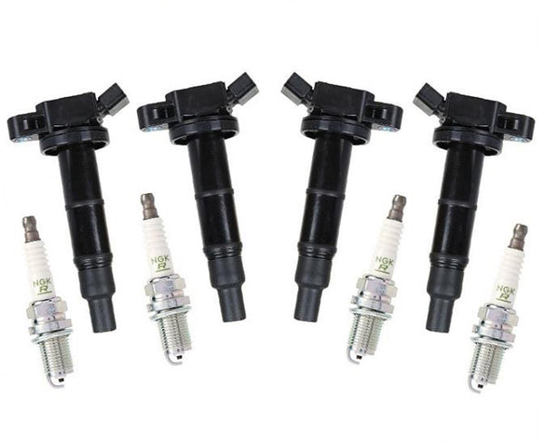 4 Ignition Coils & 4 Spark Plugs Fits for Toyota Rav4 2.4L 2001-2008