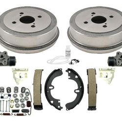 Rear Brake Drums Shoes Spring Cylinder For Toyota Corolla 94-02 Non-ABS 9pc