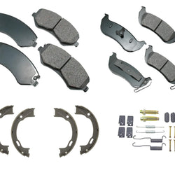 Se adapta a 03-07 Jeep Liberty pastillas de cerámica zapatas de freno de estacionamiento resortes 4 piezas