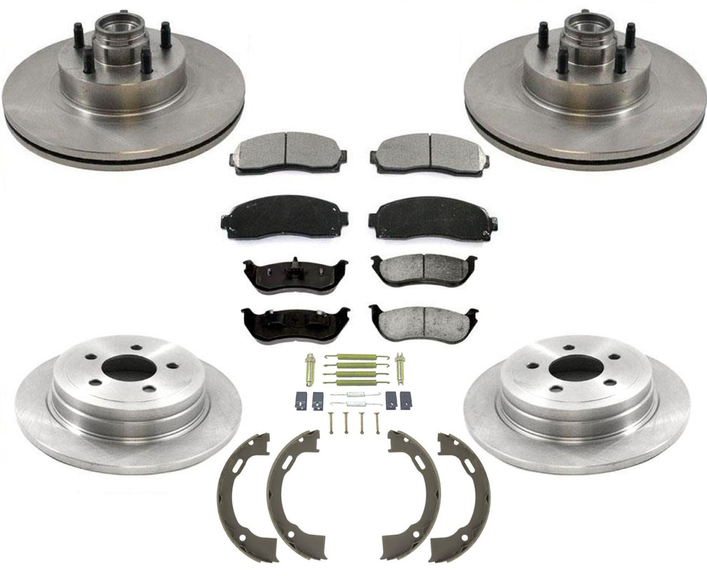 Rotors & Ceramic Pads for Rear Wheel Drive Only Ford Sport Trac 03-05 8pc