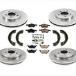 Front & Rear Disc Brake Rotors and Brake Pads 8Pc For Ford Escape 2005-2009