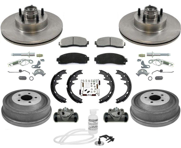 For Ford 01-02 Sport Trac 4 Wheel Drive Brake Disc Rotors & Pads Drums Shoes 12p