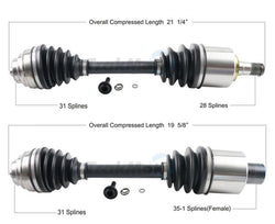 Front CV Drive Axle Shafts For 16-18 BMW X1 xDrive 2.8i REF 31608643375 938