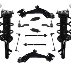 Puntales de resorte helicoidal delantero, brazos de control inferiores, varillas de amarre para Ford Escape 13-2019, 16 piezas