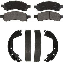 Front Brake Pads & Rear Brake Shoes For 2009-2012 Chevy GMC Colorado Canyon