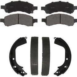 Front Brake Pads & Rear Brake Shoes For 2009 2010 2011 2012 Chevrolet Colorado