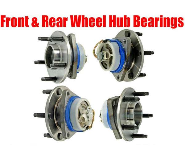 (4) Front and Rear Hub Wheel Bearing Set for a 97-08 Chevrolet Corvette