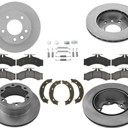 Se adapta a Dodge Sprinter 2500 2003-2006, 285 mm, almohadillas para rotores delanteros y traseros, zapatas de estacionamiento