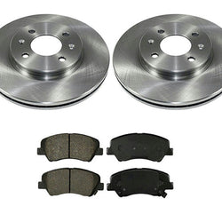 Front Brake Rotors & Brake Ceramic Pads for Hyundai Accent for Kia Rio 12-18