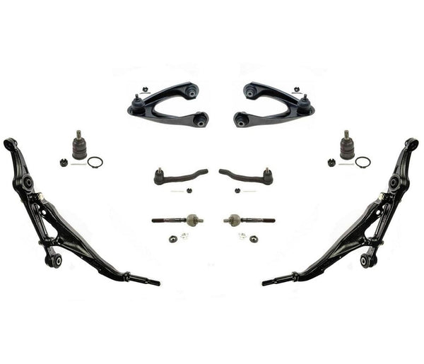 Upper & Lower Control Arm With Ball Joints Tie Rods 10Pc For 96-00 Honda Civic