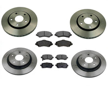 Brake Rotors & Pads For 2013 302MM Single Piston Caliper Chrysler Town & Country