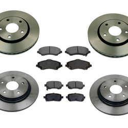 Rotores y pastillas de freno para pinza de pistón único de 302 mm 2013 Chrysler Town & Country