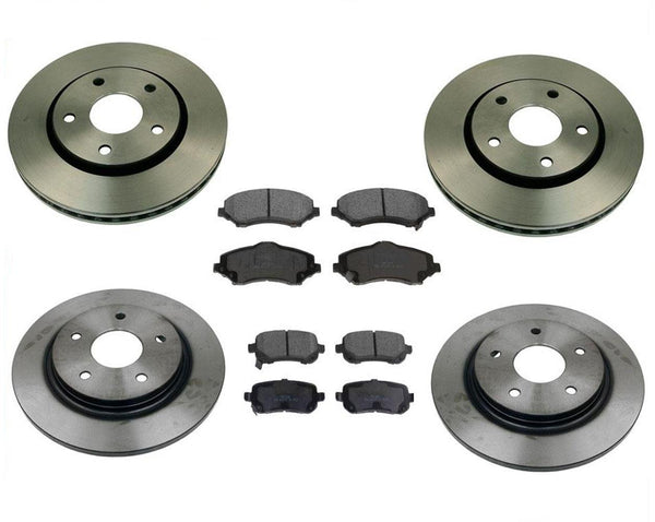 Rotores y pastillas de freno para pinza de pistón único de 302 mm 2013 Chrysler Town &amp; Country