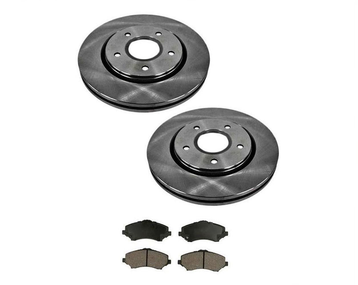 For 2009 2010 2011 Dodge Journey Front Disc Brake Rotors Front & Ceramic Pads