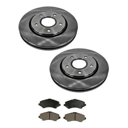 For 2009 2010 2011 Dodge Journey Front Disc Brake Rotors Front & Ceramic Pads