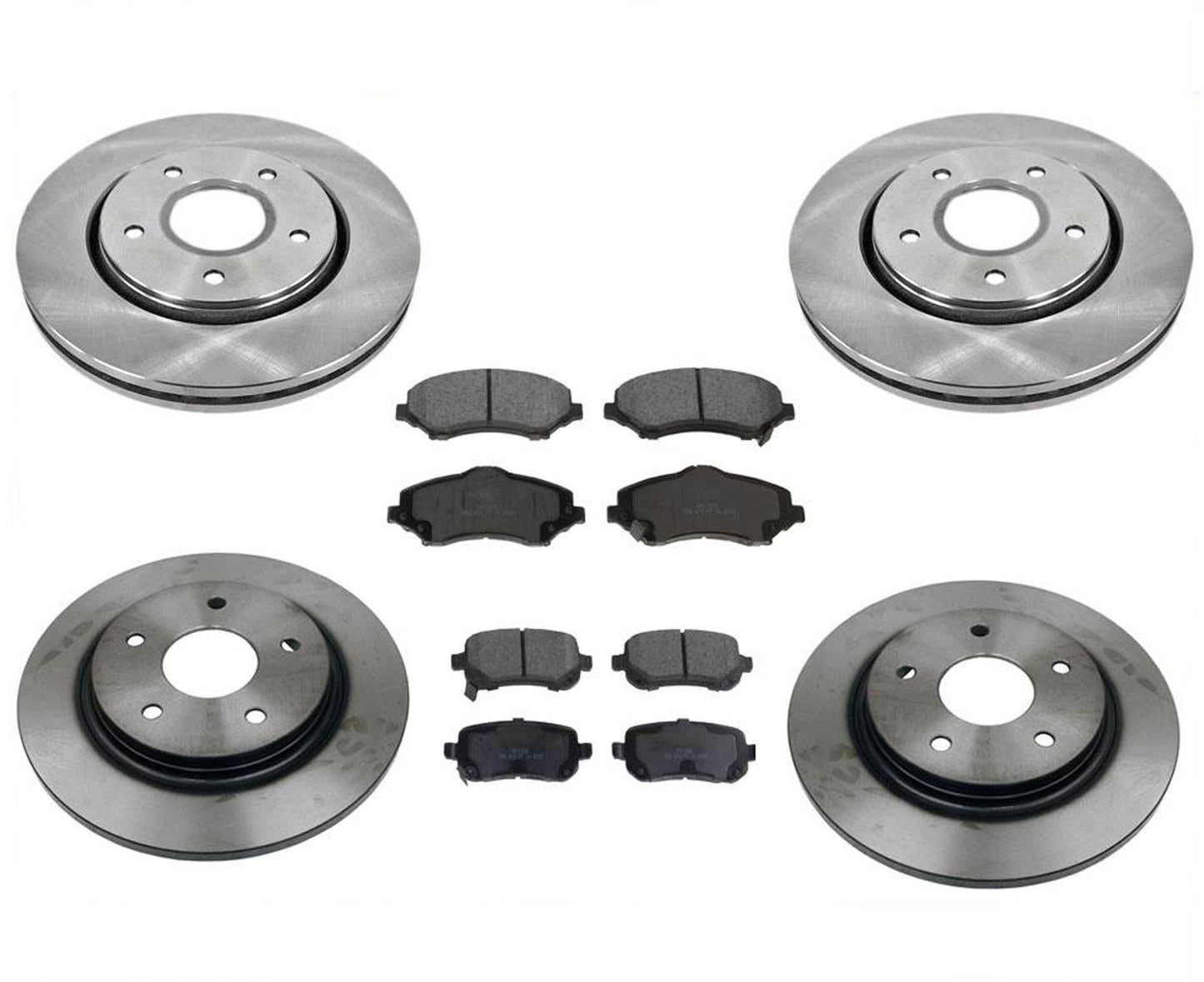 Fits For 14-16 Town & Country Front & Rear Brake 302MM Rotors & Ceramic Pads