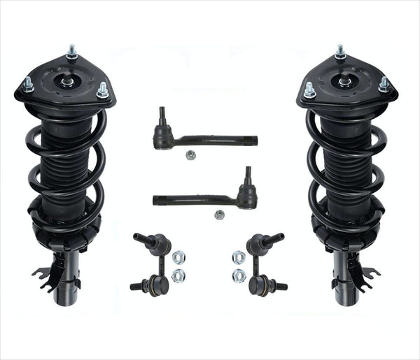 Front Struts Links & Tie Rods For 07-08 G35X 09-10 G37X 4DR All Wheel Drive