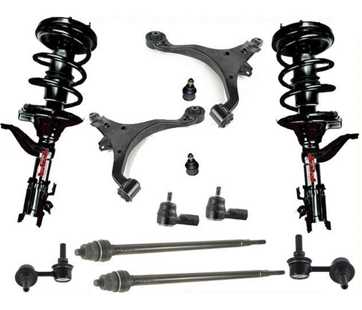 For 02-06 Honda CRV Front Strut Control Arms Ball Joints Tie Rods Sway Bar Links