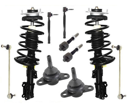 Coil Spring Struts Ball Joints Sway Bar Links Tie Rods For 04-07 XC70 10pc