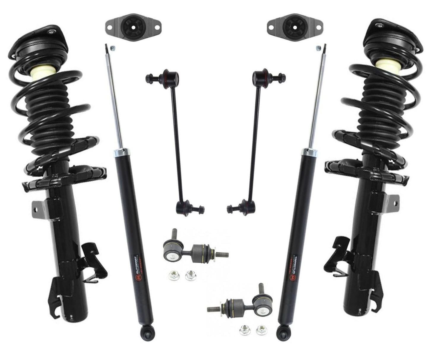 Coil Spring Struts Shocks Mounts For 04-09 Mazda 3 2.0L 2.3L Naturally Aspirated