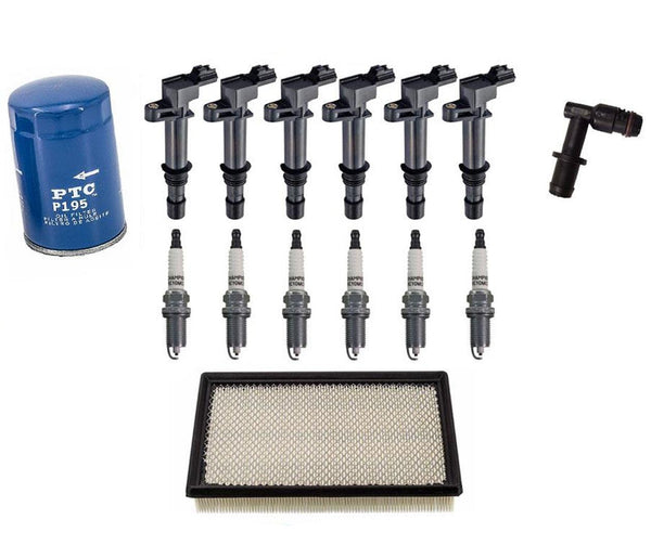 Ignition Coils Spark Plugs Filters Tune Up Kit For 2002-2008 Dodge Ram 1500 3.7L