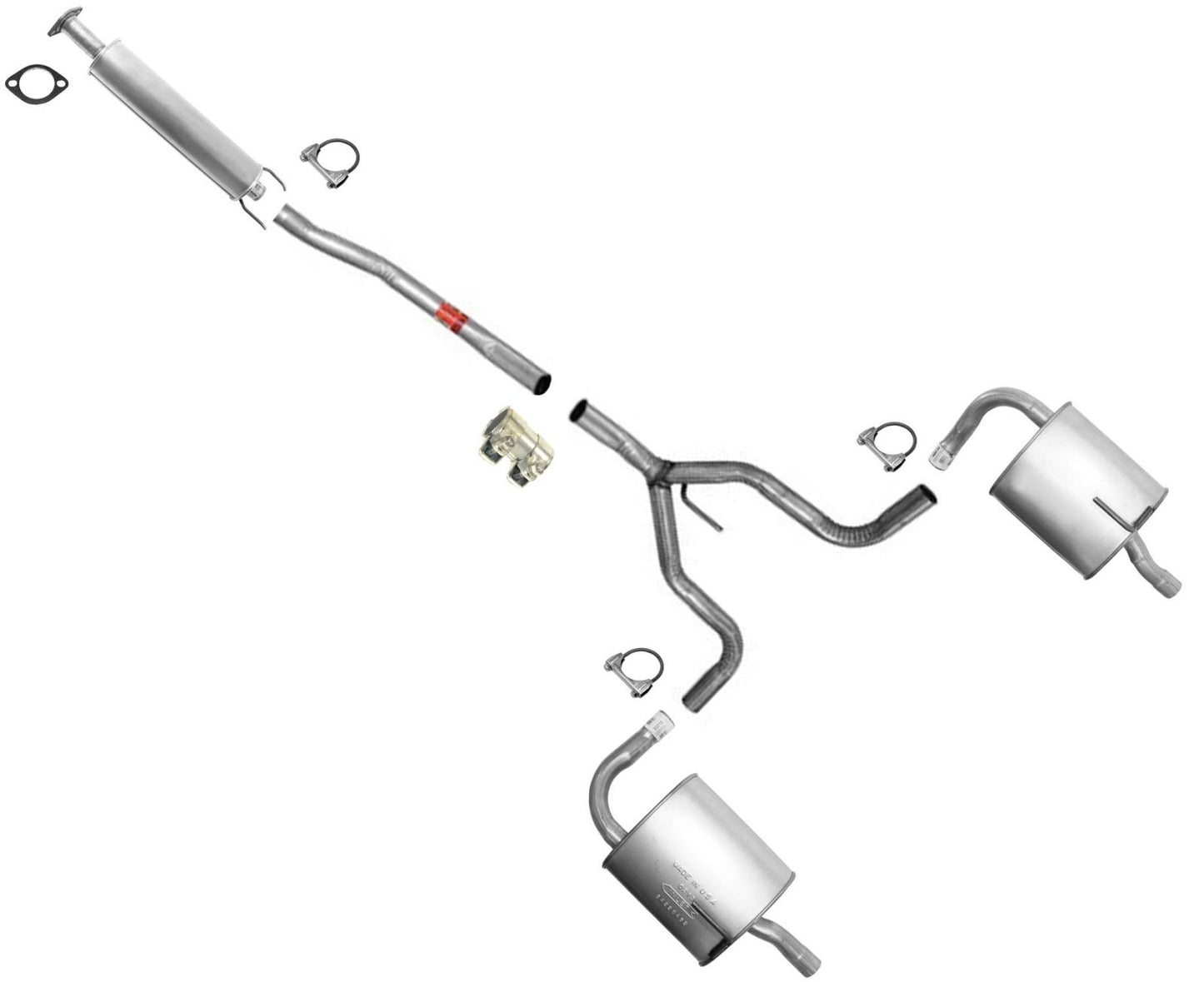 New Exhaust System Pipe Dual Muffler For 2013-2017 V6 3.5L Nissan Altima 4 Door