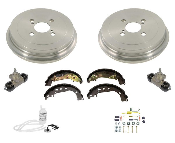 For Toyota Yaris 15-18 New Rear Brake Drums and Brake Shoes Springs Cylinders 7p