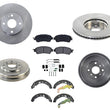 Disc Brake Brake Rotors & Pads Drums Brake Shoes For 2019-2020 Yaris 7pc