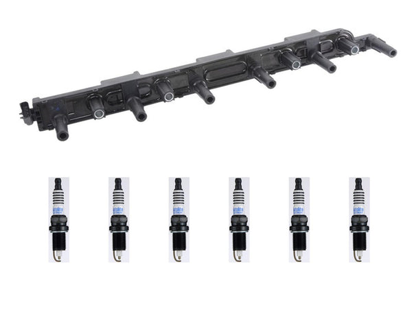 For 00-06 4.0L Jeep Wrangler Ignition Coil Pack Platinum Spark Plugs 56041476AB