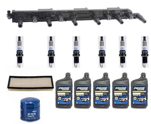 For 00-06 4.0L Jeep Wrangler Ignition Coil Pack Platinum Plugs 56041476AB 14pc