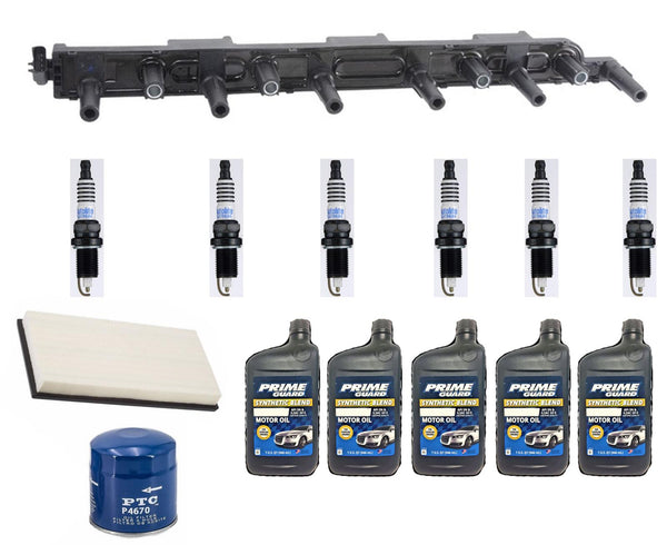 For 00-01 4.0L Jeep Cherokee Ignition Coil Pack Platinum Plugs 56041476AB 14 Pcs