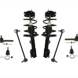 Para 08-16 Town & Country puntales de resorte delanteros, rótulas, varillas de amarre, kit de 8 piezas