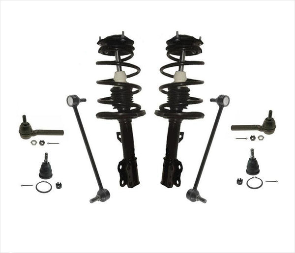 Para 08-16 Town &amp; Country puntales de resorte delanteros, rótulas, varillas de amarre, kit de 8 piezas