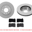 Front 330mm 13" Disc Brake Rotors Pads for Volkswagen Touareg 11-17 3pc Kit