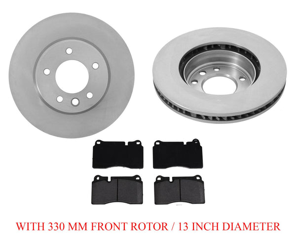 Front 330mm 13" Disc Brake Rotors Pads for Volkswagen Touareg 11-17 3pc Kit