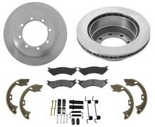 Rear Brake Rotors Pads Parking Shoes For 99-07 Dual Rear Wheel E350 Super Duty