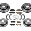 Front Rear Rotors Brake Pads Parking Shoe 8pc for Nissan Pathfinder 4.0L 05-12