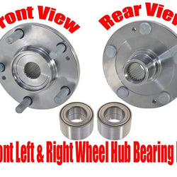 (2) New FRONT Wheel Bearing With Hub Kits for Hyundai Tiburon 2.0L 03-08 ONLY