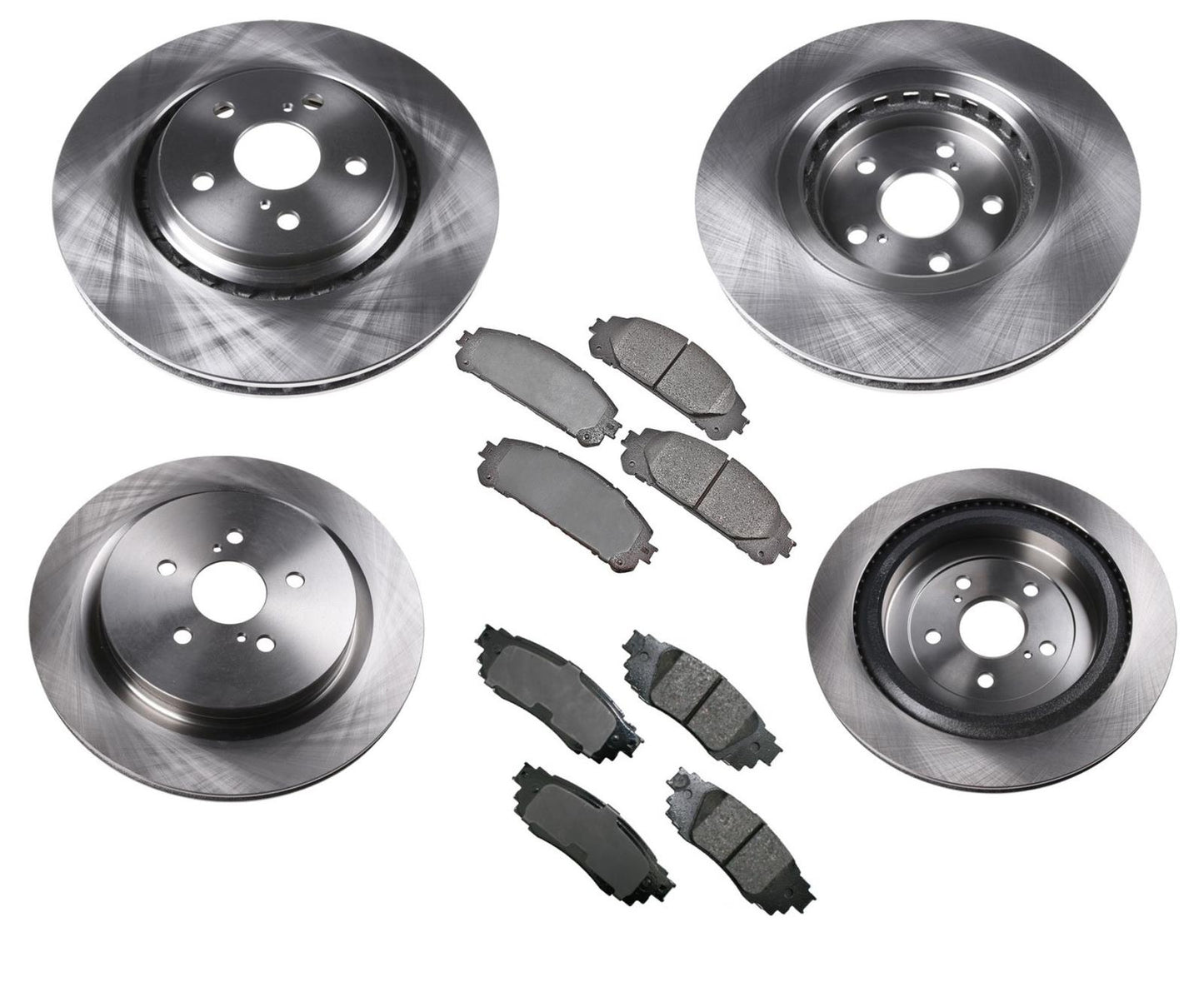 Front & Rear Disc Brake Rotors W Ceramic Pads For Lexus RX350 2016-2021