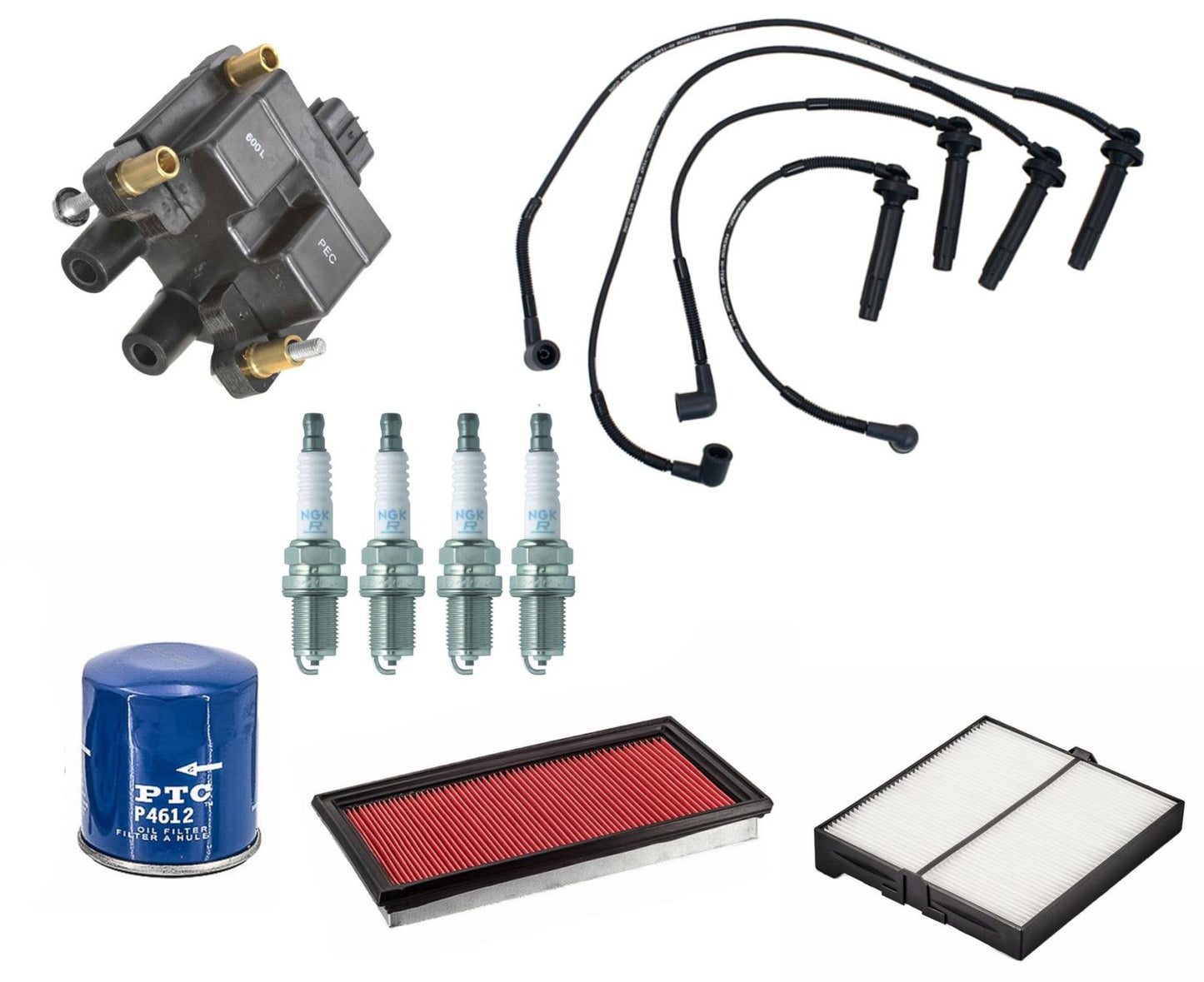 Para 05-08 Subaru Forester 2.5L California Emisiones 90 grados Cables de bujía 9 piezas