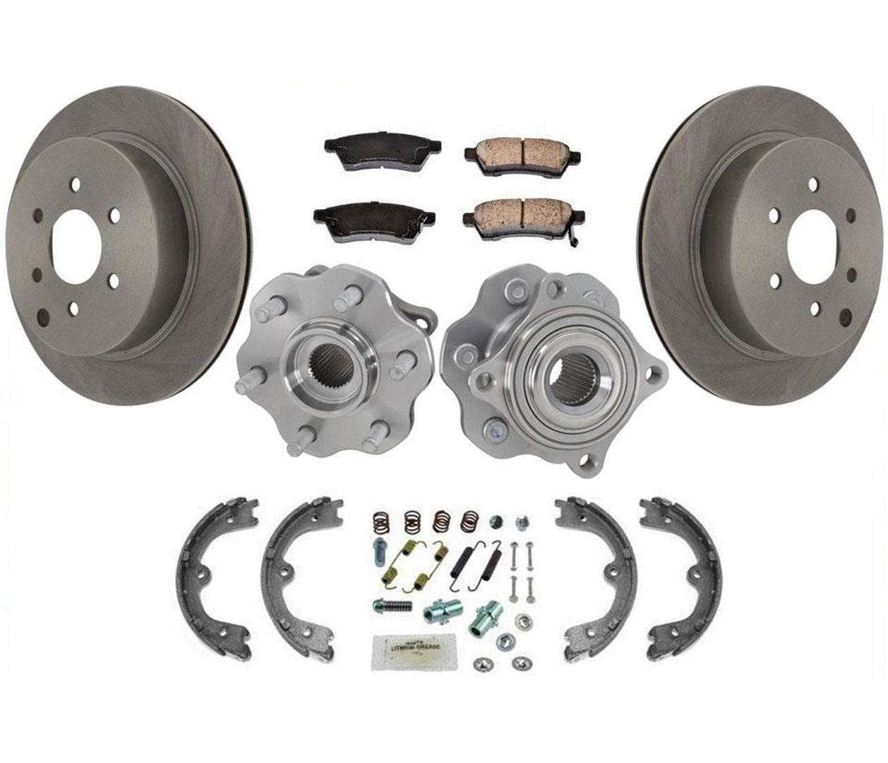 Hardware de almohadillas de rotores de cojinetes de buje trasero para Nissan Pathfinder 05-12/No Armada