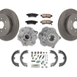 Rear Hub Bearings Rotors Pads Hardware for Nissan Pathfinder 05-12 / No Armada