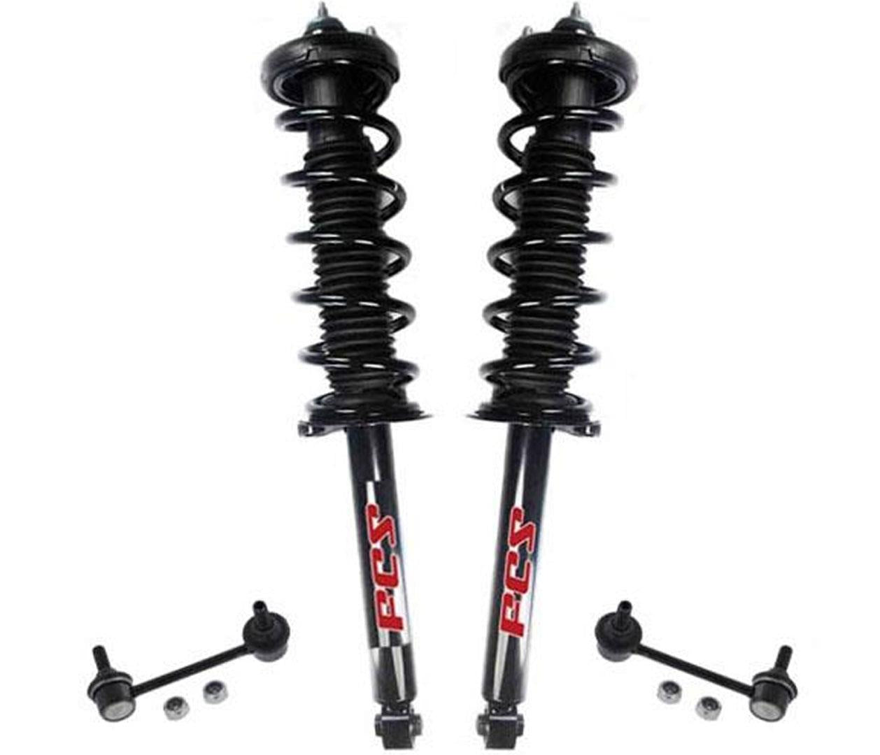REAR Complete Strut & Coil Spring Assembly's Sway Bar For Acura TSX 04-08 4Pcs