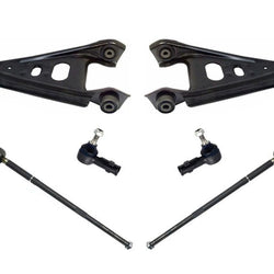 Fits For 08-2013 Smart ForTwo (2) Control Arms Tie Rods Ball Joints 6Pc Kit