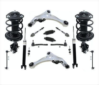 Puntales delanteros amortiguadores traseros brazos de control varillas de amarre 14 piezas para Nissan Maxima 09-2014