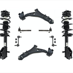 Front Struts Lower Control Arms Tie Rods Links 8 Pcs Kit For 11-14 Ford Edge
