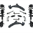 Puntales delanteros, brazos de control inferiores, varillas de amarre, enlaces, Kit de 12 piezas para Ford Edge 11-14