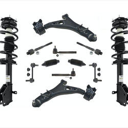 Front Struts Lower Control Arms Tie Rods Links 12 Pcs Kit For 11-14 Ford Edge