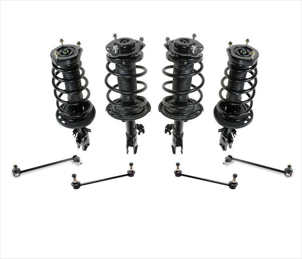 8Pc Kt Sway Links + Complete Coil Spring Struts for Toyota Camry SE 3.5 07-11